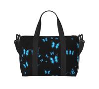 Bella stampa farfalla blu bandiera Italia stampa versatile borsa da viaggio, borsa a tracolla portatile da viaggio per ogni vostra esigenza