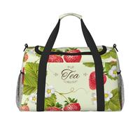 Bella stampa fragola grande capacità mano Carry Bag per le donne pieghevole Carry On Tote per viaggi in aereo