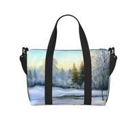 Bella stampa invernale bandiera Italia stampa versatile borsa da viaggio, borsa a tracolla portatile da viaggio per ogni vostra esigenza