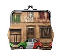 bella stampa italia praticità portamonete carino mini portamonete per le donne (11,5 x 10,5 cm) squisito, nero, Taglia unica