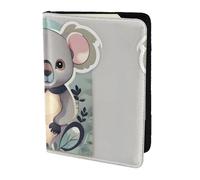 Bella stampa koala porta passaporto per viaggio must have, custodia per passaporto per accessori da viaggio per donne uomini, Nero, One Size
