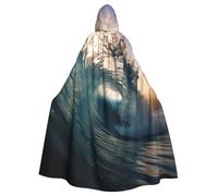 Bella stampa onde oceaniche donne uomini adulti Halloween mantello con cappuccio mantello con cappuccio mantello cosplay mantello uniforme