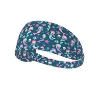 Bella stampa sirena confezione da una comoda fascia elastica per esercizi atletici 10,9 x 34 cm morbida e traspirante