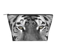 Bella stampa tigre bianca, Borsa da toilette Borsa per trucco Borsa per cosmetici Borsa da toilette da viaggio portatile