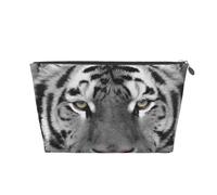 Bella stampa tigre bianca, Borsa da toilette Borsa per trucco Borsa per cosmetici Borsa da toilette da viaggio portatile