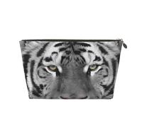 Bella stampa tigre bianca, Borsa per il trucco Borsa per cosmetici Borsa da toilette da viaggio portatile Borsa da toilette