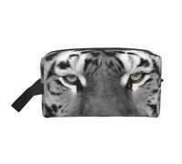 Bella stampa tigre bianca, Borsa per il trucco Borsa per cosmetici Borsa da viaggio portatile da viaggio Borsa per trucco Organizer