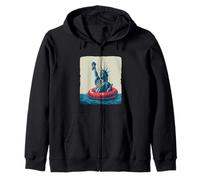 Bella Statua della libertà in Pool Ring per Gli Appassionati di Vacanze al Mare Felpa con Cappuccio