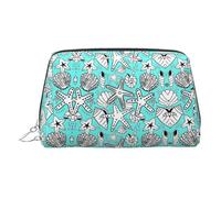 Bella stella marina Makeup Bag Vanity Caso con divisore Viaggio Toiletry Bag Portable Cosmetic Bag, Argento, One Size