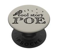 Bella storia poe corvo uccelli umorismo della letteratura PopSockets PopGrip Adesivo
