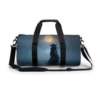 Bella strega che cammina sull'acqua borsa da palestra da viaggio per donne e uomini borsa da viaggio cilindrica borsa da allenamento sportiva con tracolla