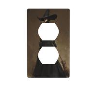 Bella strega con una scopa copertura interruttore luce copertura decorativa 1 banda piastra da parete per cucina camera bagno dimensioni 7 x 11,4 cm