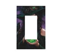 Bella strega con una sfera di cristallo interruttore della luce piastra da parete piastra frontale copertura singolo bilanciere 1 banda decoratore presa coperture per la casa cucina camera bagno Decor