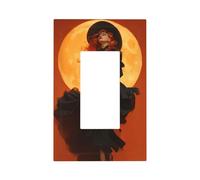 Bella strega dai capelli rossi interruttore della luce luna piena piastra da parete copertura piastra frontale singolo bilanciere 1 banda decoratore presa coperture per la casa cucina camera bagno