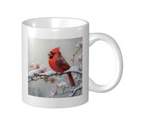 Bella tazza in ceramica con uccellino rosso, elegante tazza da caffè Tee Drinkware tazza per acqua per casa ufficio 325 ml
