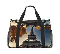 Bella Torre Eiffel Parigi Stampa Weekender Borse per le Donne, Borse da Viaggio Oggetto Personale Borsa Da Viaggio Borsa Bagagli Accessori Da, Nero , Taglia unica