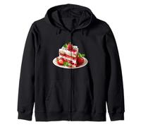 Bella Torta di Fragole per Gli Amanti dei Dolci e delle Torte Felpa con Cappuccio