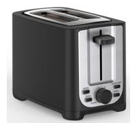bella Tostapane a 2 fette con spegnimento automatico, fessure extra larghe, vassoio raccoglibriciole rimovibile, scongelamento e riscaldamento - pane tostato, bagel e waffle, nero