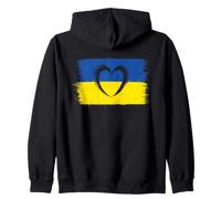 Bella Ucraina Bandiera in Cuore per Giorno Nazionale Ucraina Felpa con Cappuccio