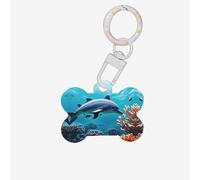 Bella Underwater World Delfini Stampa Corallo Medaglietta Del Cane A Forma Di Osso Doppio Modello Lati Del Cane ID Tag A Forma Di Osso Pet Name Tags Dog Collar Tags