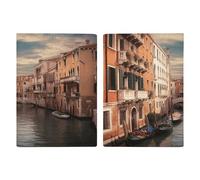 Bella Venezia Canal View Porta Passaporto Ultra Sottile PU Pelle Viaggio Documenti Organizer Compatto Premium Internazionale US Passaporto Protector Cover per Donne Uomini