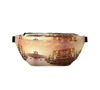 Bella Venezia Canal View Print Women Men Essentials Belt Bag, grande borsa a tracolla da viaggio per escursionismo facile da trasportare qualsiasi