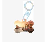 Bella Venezia Canal View Stampa Dog Tag Bone Shaped Double Sided Pattern Dog ID Tags Bone Shaped Pet Name Tags Dog Collar Tags