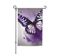 Bella Viola Farfalla Stampa Arte Festività Giardino Bandiere 30,5 X 45,7 cm Tutte Le Stagioni Bandiera Outdoor Yard Decor Per Patios