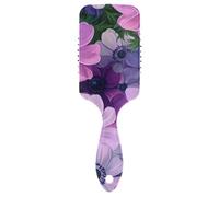 Bella viola Summer Flowers liscia districante spazzola per capelli Progettato massaggio del cuoio capelluto per la perdita dei capelli con manico ergonomico cepillo para cabello rizado