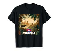 Bella Vista Cambogia con la Natura e Costume da Mucca Maglietta