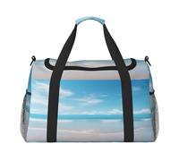 Bella vista del mare2 stampa bagaglio a mano per donne uomini spalla Weekender Crossbody Bag per Yoga Viaggi Must Haves, nero, Taglia unica