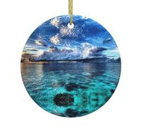 Bella vista sul mare Ornamenti di ceramica di Natale per le donne, decorazioni per alberi di Natale - Ornamenti da appendere