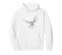 Bella Volare Tranquilla Colomba Bianca Foto Silhouette Felpa con Cappuccio