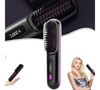 Bellabrush Pro Brush, BellaBrush Portable Straightener Brush Heated Hair Comb, Cordless Hair Straightener Brush, Portable Brush Straightener for Women, Ionic Straightener for All Hair Types (Black)