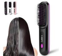 Bellabrush Pro Spazzola per capelli lisciante per capelli Pro Spazzola per capelli senza fili portatile con pettine riscaldato, spazzola per capelli riscaldata per tutti i tipi di capelli (Bla