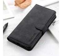 BellaCase Custodia in Pelle per LG Velvet, Flip Magnetica Cover, Nero