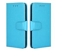 BellaCase Custodia TCL 605 4G, Custodia a Portafoglio in Pelle Premium [Slot per schede] [Cavalletto] [Fibbia Magnetica] Cover TCL 605 4G (Cielo Blu)