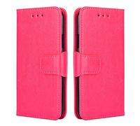 BellaCase Custodia TCL 605 4G, Custodia a Portafoglio in Pelle Premium [Slot per schede] [Cavalletto] [Fibbia Magnetica] Cover TCL 605 4G (Rose Red)