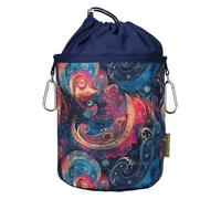 bellaCott Borsa portamollette da bucato Paisley - Ø18 x 31 cm, 100% cotone, con cordoncino e moschettoni, borsa portaoggetti per la casa, il giardino e il campeggio