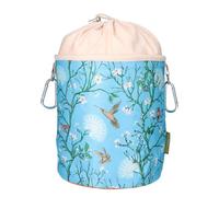 bellaCott Sacchetto portamollette portatile Kolibri - Ø18 x 31 cm, 100% cotone, con cordoncino e moschettoni, sacchetto di conservazione con motivo a uccelli per la casa, il giardino e il campeggio