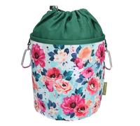 bellaCott Sacchetto portatile per mollette da appendere in cotone con 2 robusti moschettoni, chiusura a cordino, tappo in metallo per riporre mollette, Regni di rose, Sacchetto per mollette da bucato