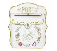 BellaDecor Cassetta della posta vintage shabby, stile rustico in metallo, decorazione per esterni