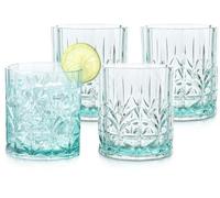 BELLAFORTE Bicchieri corti in plastica Tritan infrangibile, set di 4, 368,5 g, Myrtle Beach, bicchieri infrangibili in vetro vecchio stile per whisky, senza BPA, lavabili in lavastoviglie, colore