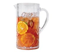 BELLAFORTE Myrtle Beach - Brocca in plastica Tritan infrangibile con coperchio, 2500 ml, infrangibile, con manico, per succo d'arancia, tè freddo e acqua, lavabile in lavastoviglie, senza BPA,