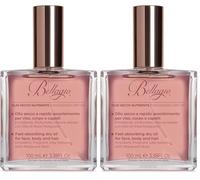 BELLAGIO Olio Secco Corpo per Viso, Corpo e Capelli, a Rapido Assorbimento con Olio di Rosa Mosqueta, 100ml (Confezione da 2)