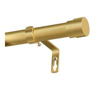BellaHills 1 Pezzi 76-150cm Bastone Tenda, Asta Per Tende Bastone Per Tenda Da Interno in Diametro 25mm, Moderni Bastoni Per Tende Allungabili Con Staffe Per Camera Da Letto Soggiorno, Oro
