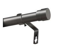 BellaHills 1 Pezzi Bastone Tenda Estensibile, 76-269 cm Aste per Tende per Finestra con Coperchio e Staffe Set, Bastone per Tende Regolabile di Diametro 25 mm per Camera da Letto, Grigio Scuro