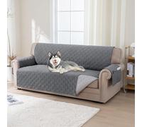 BellaHills 100% Impermeabile Copridivano 3 Posti Con Braccioli, Copridivano Antigraffio Gatto, Copri Divano Universale Con Tasche Laterali, Sofa Cover Per Cani, Seduta 172cm, Grigio
