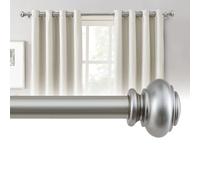 BellaHills Bastone Tende, 76-230cm Bastoni per Tende con Staffe Regolabili in Diametro 25mm, Aste per Tende Set per Camera da Letto, Soggiorno, Nichel