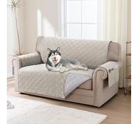 BellaHills Copridivano 100% Impermeabile Grande 2 Posti Addensare Copridivano Trapuntato con Tasche Laterali, Antimacchia Antigraffio Cani Gatti Salvadivano, Seduta 140cm, Rovere Francese